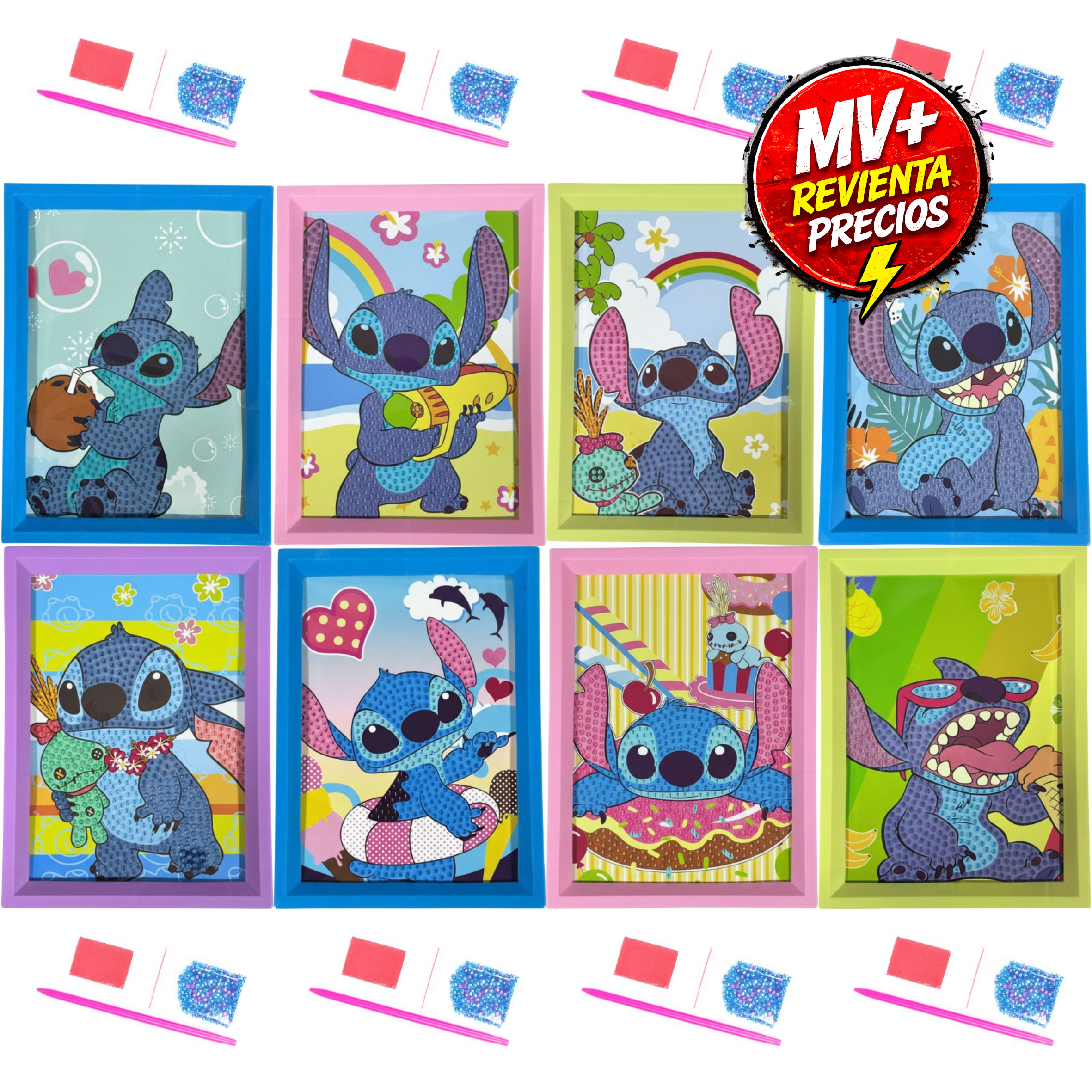 Set x20 Cuadros Decoracion Con Cristale